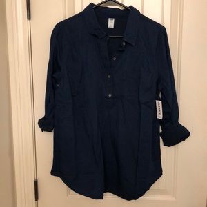 Maternity chambray top